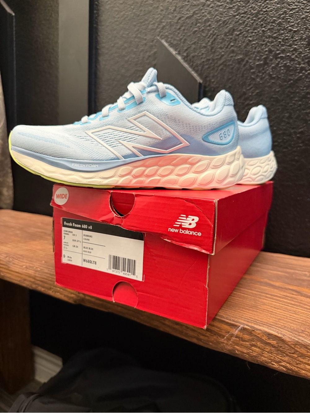 New Balance Kids Light Blue Fresh Foam 680 Sneakers